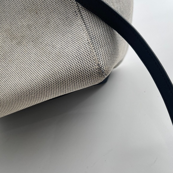CÉLINE Tie Tote – Black Leather & Canvas - Picture 11 of 13